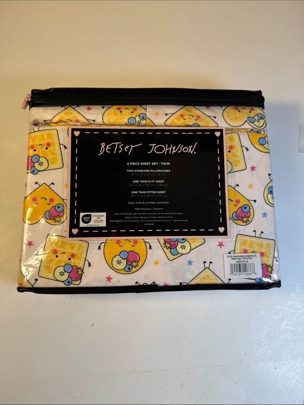 Betsey Johnson Pancakes and Waffles Twin Sheet set
